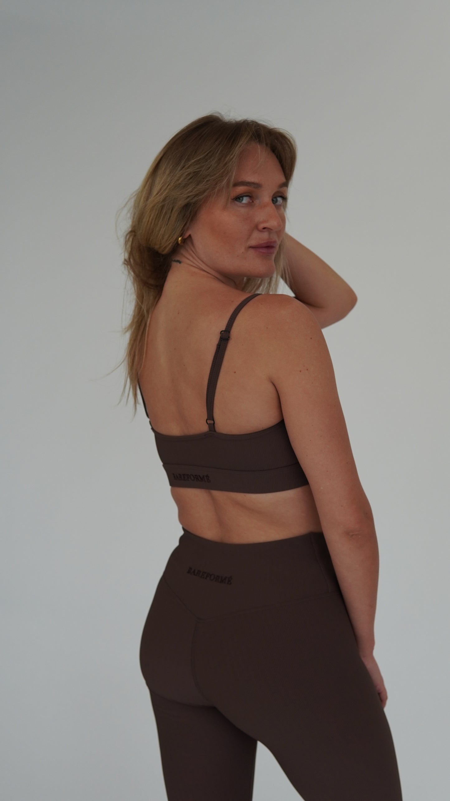 SCULPT V-WAIST FULL LENGTH LEGGINGS - CACAO